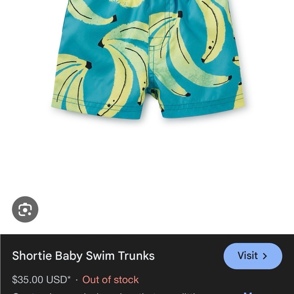 Like new, 2T banana print Tea swim trunks - Picture 4 of 4